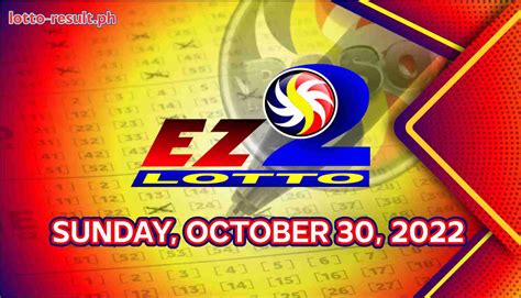 ez2 result october 2022|EZ2 RESULT, Monday, October 24, 2022 – Official PCSO Lotto .